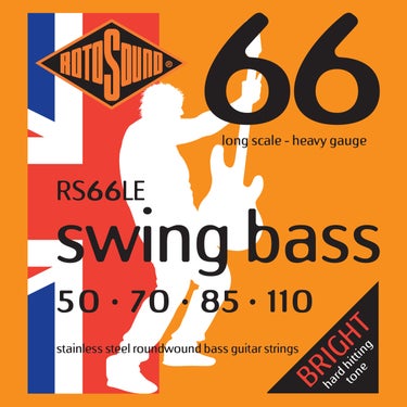 Rotosound RS66LE Swing Bass Stainless Steel Bass Guitar Strings 50-110