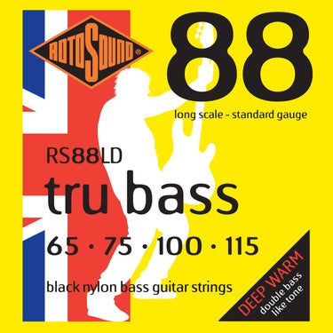 Rotosound RS88LD Nylon Flat Wound Bass Guitar Strings 65-115