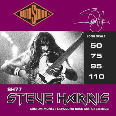 Rotosound SH77 Steve Harris Signature Flat Wound Bass Guitar Strings 50-110