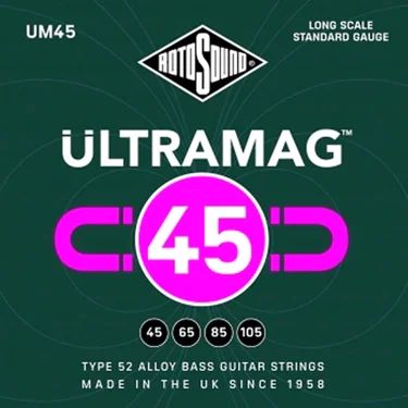 Rotosound UM45 UltraMag 4-String Bass Guitar Strings 45-105