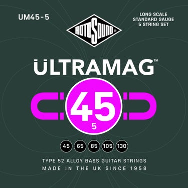 Rotosound UM455 UltraMag 5 String Bass Guitar Strings 45-130