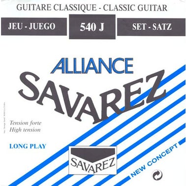 Savarez 540J Alliance HT Classic High Tension Classical Guitar Strings Blue