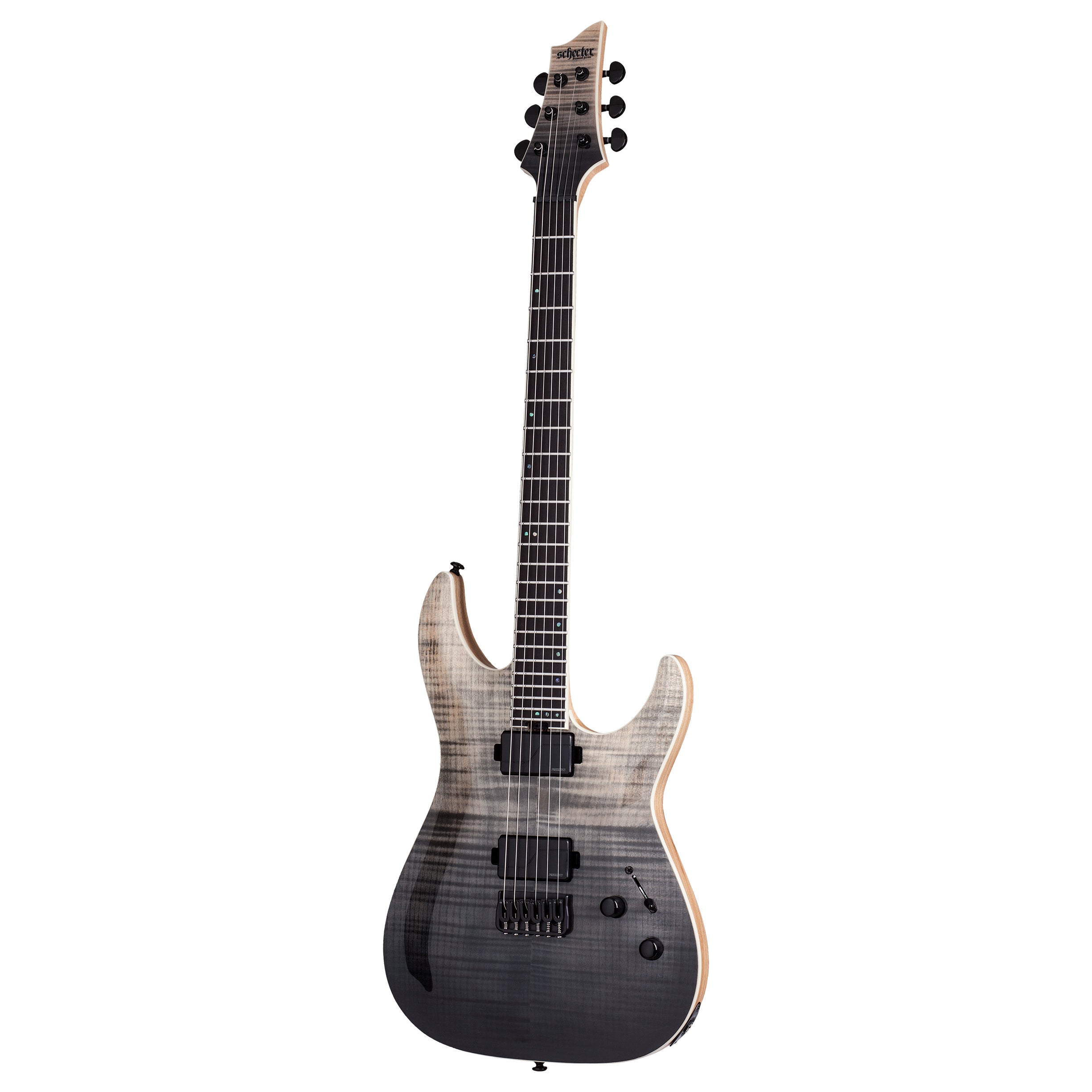 Schecter C1-SLS-Elite HH Electric Guitar - Black Fade Burst, 1351