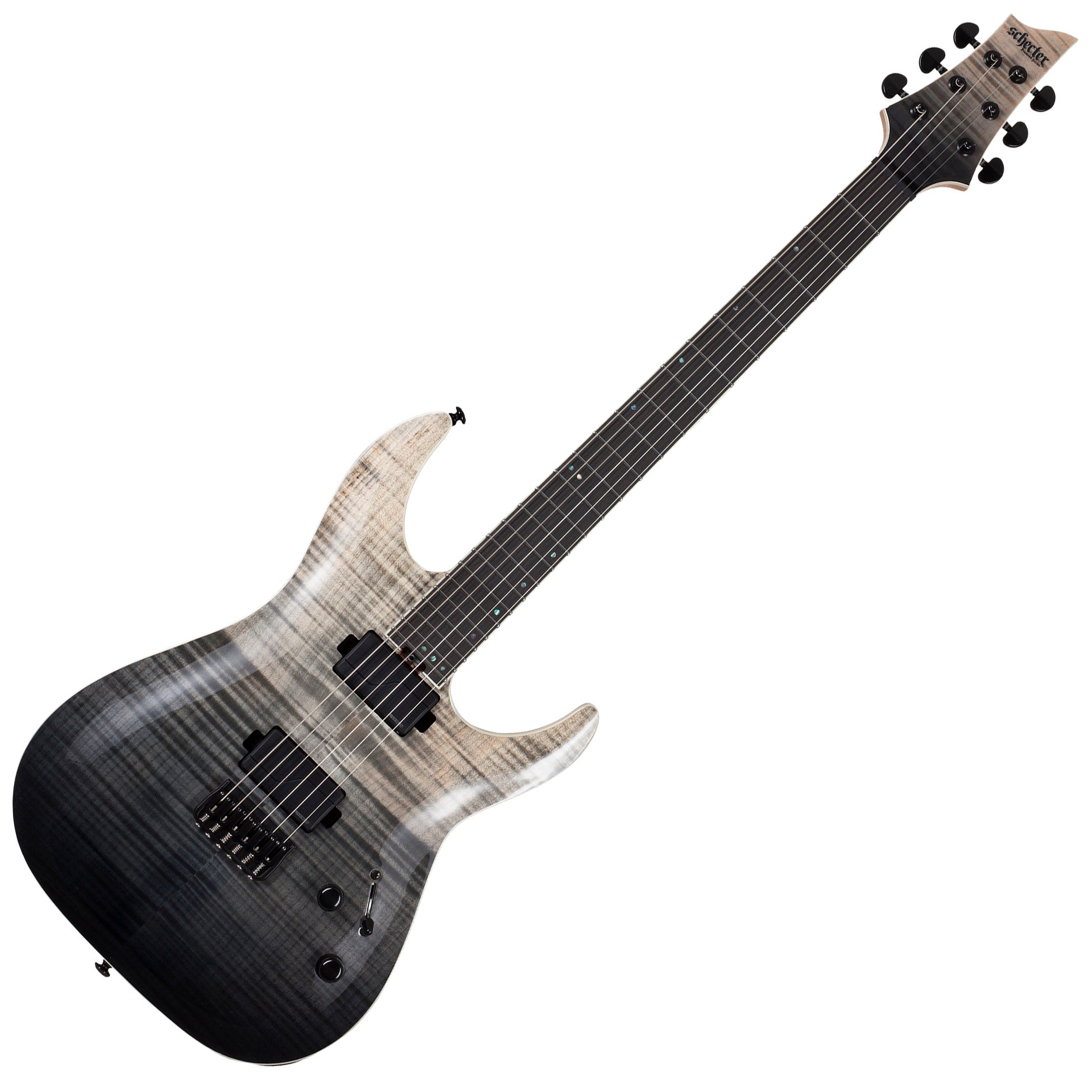 Schecter C1-SLS-Elite HH Electric Guitar - Black Fade Burst, 1351