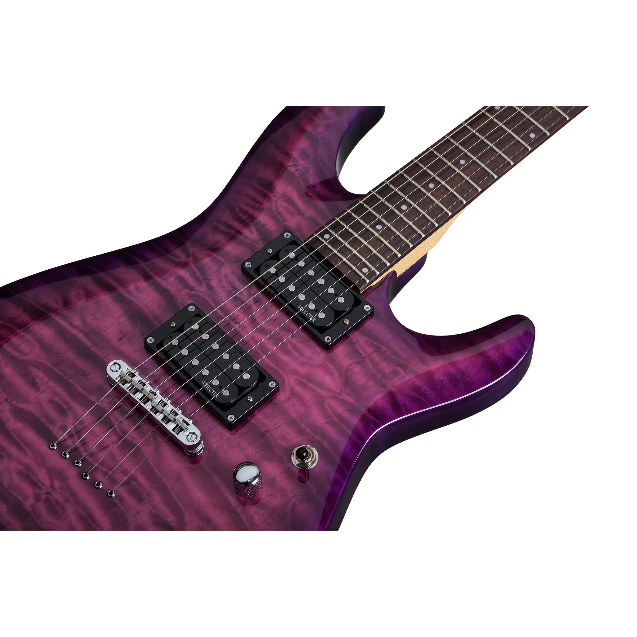 Schecter C6 Plus Electric Guitar HH Electric Magenta 445