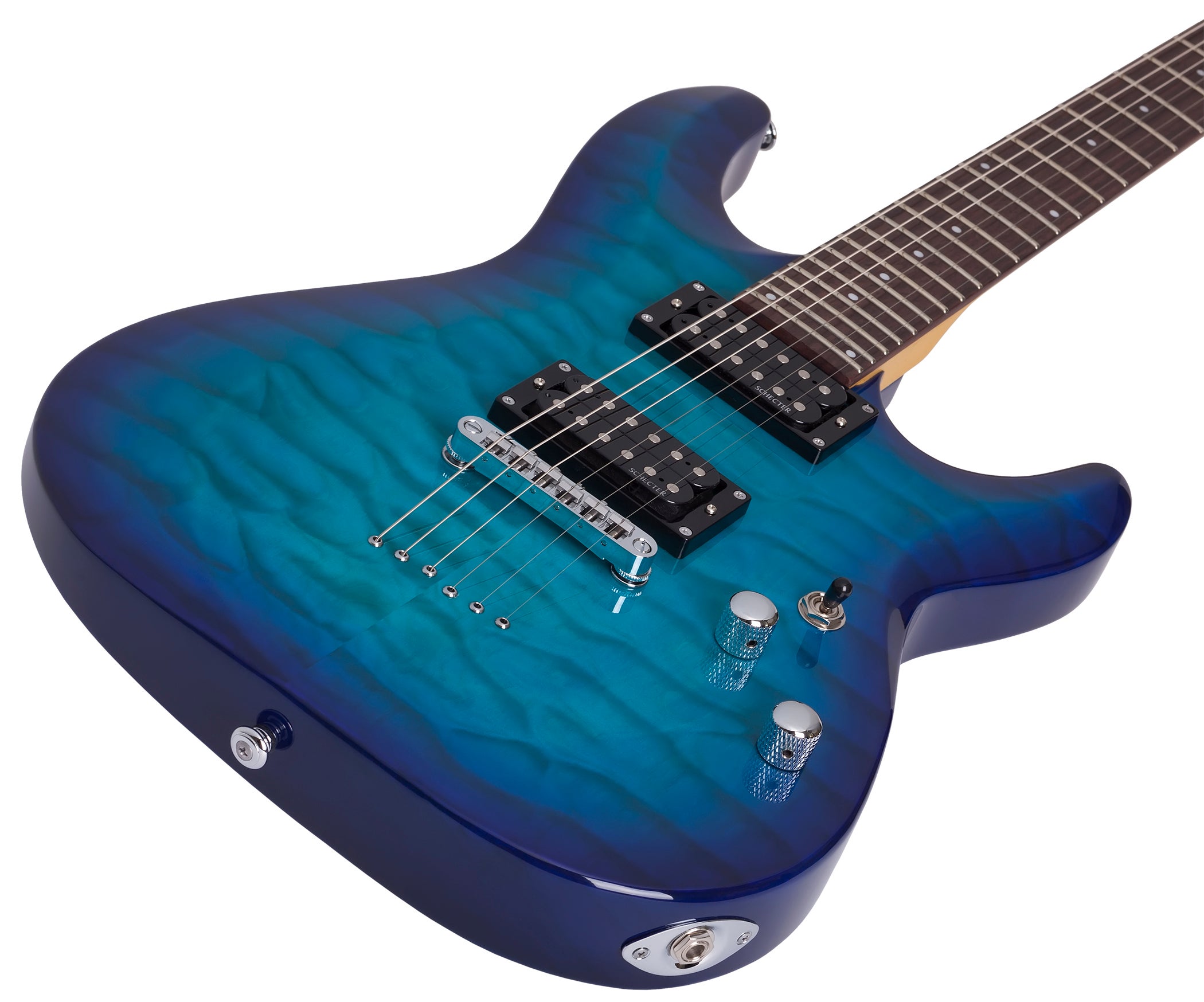 Schecter C6 Plus Electric Guitar HH Ocean Blue Burst 443