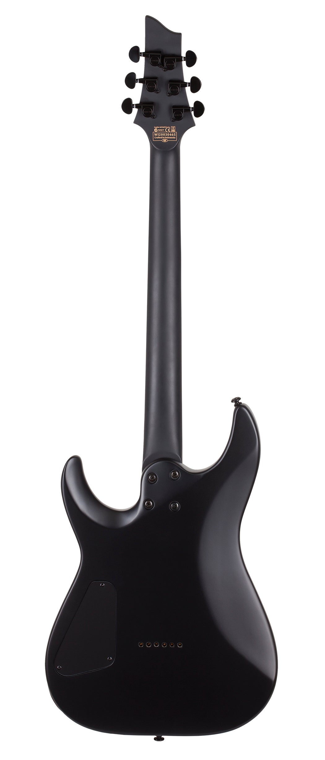 Schecter Damien-6 Electric Guitar HH Satin Black 2470 | Music Works
