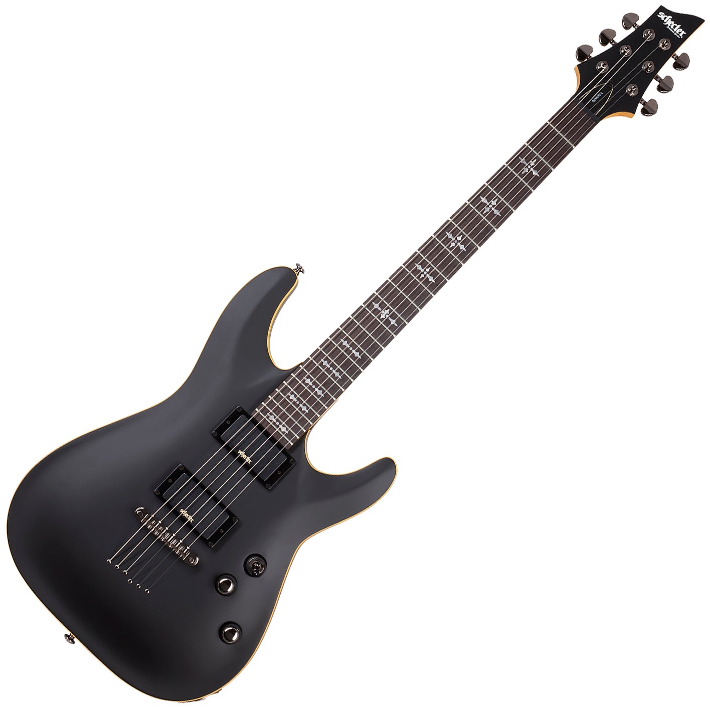 Schecter Demon-6 Electric Guitar - Aged Black Satin, 3660 | Music
