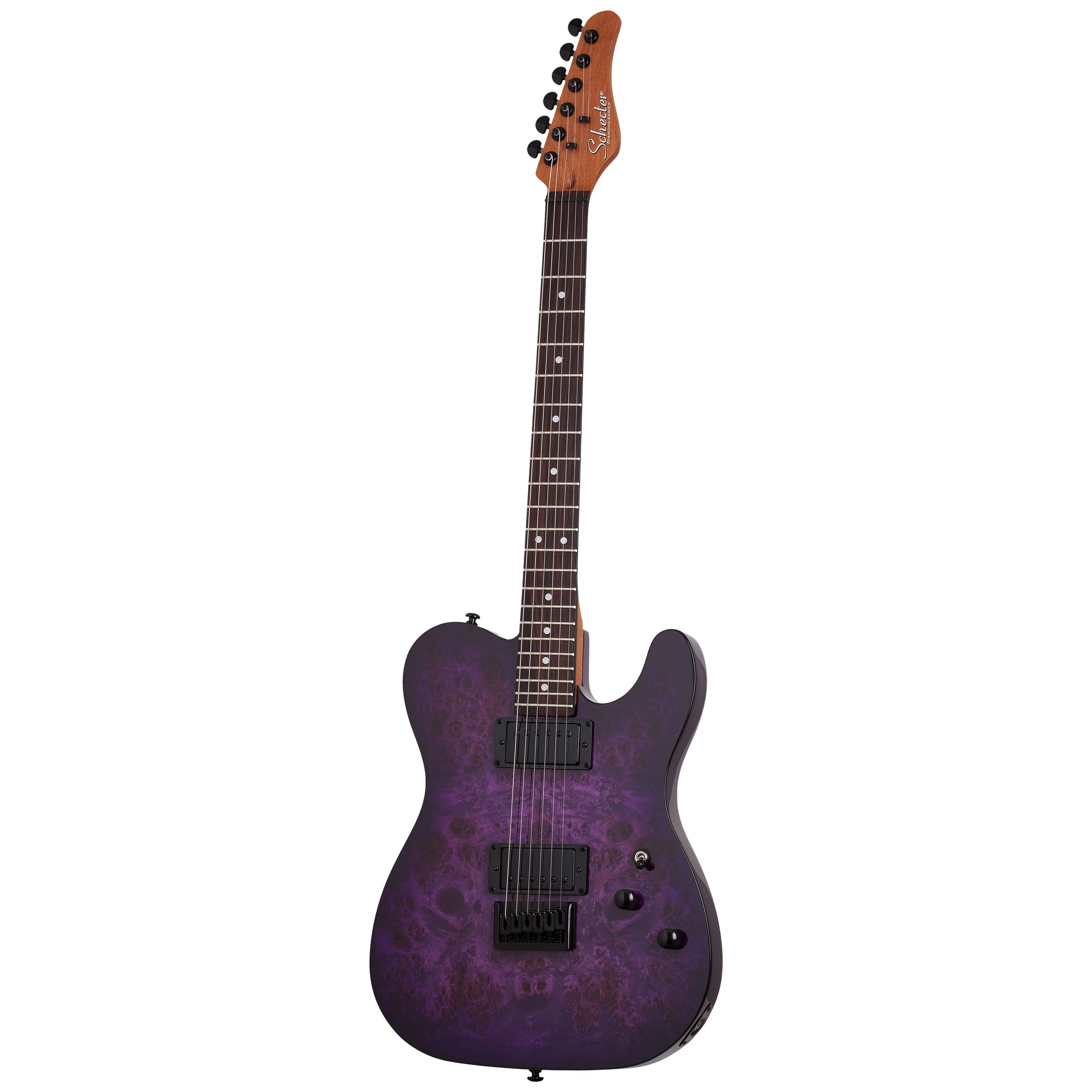 Schecter PT Standard Electric Guitar - Purple Burst Burl, 3956