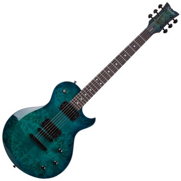 Schecter Solo-II Standard Electric Guitar - Ocean Blue Burst Burl, 3959
