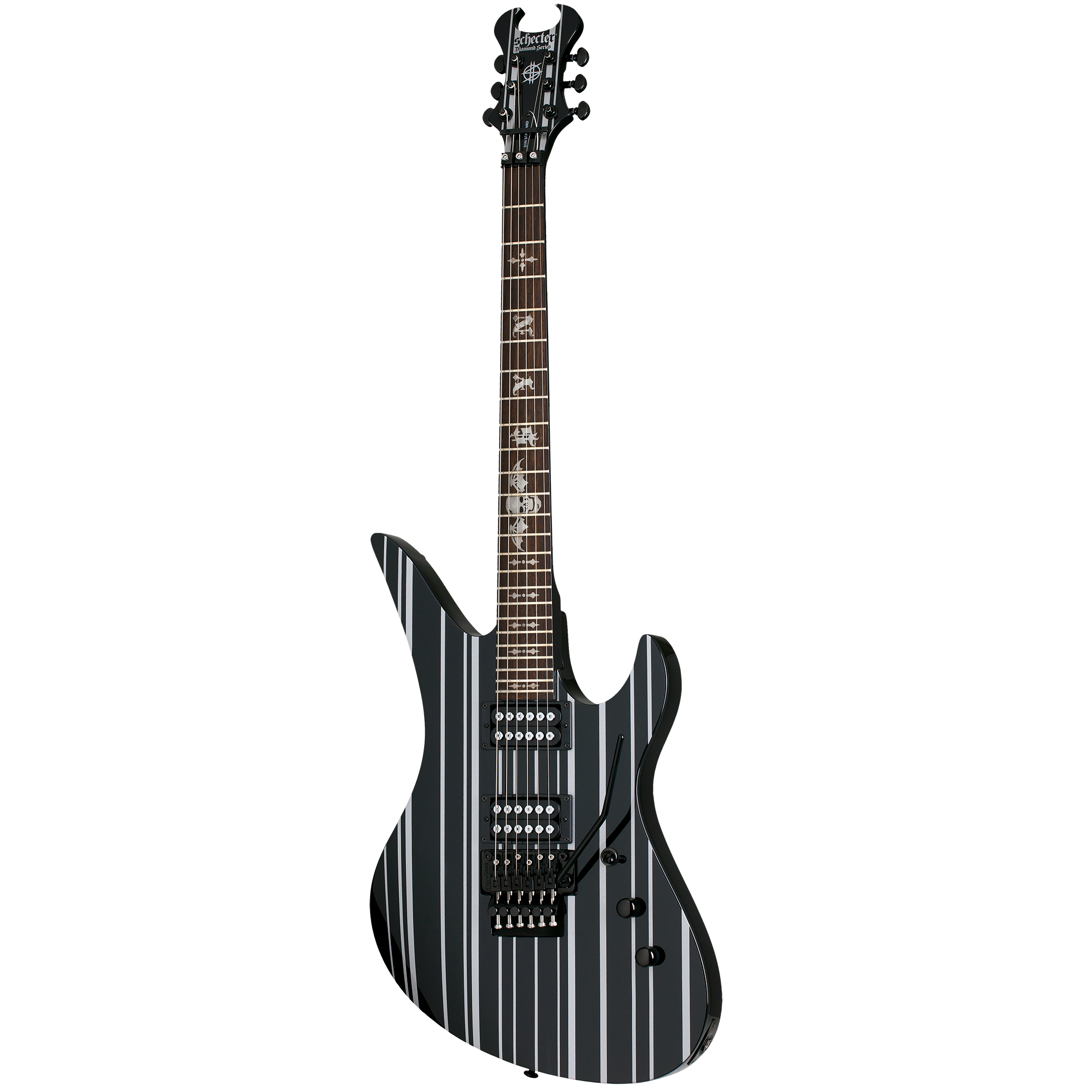 Schecter Synyster Standard Gloss Black w/Silver Pin Stripes