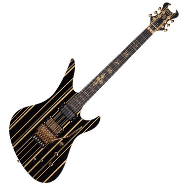 Schecter Synyster Gates Custom-S Electric Guitar - Black with Gold Stripes