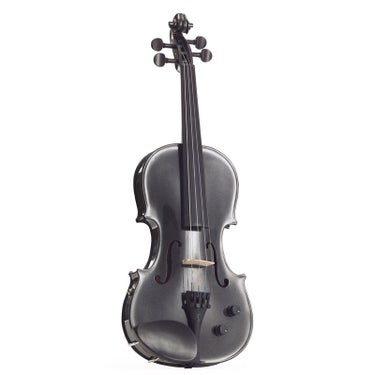 Stentor 1515 4/4 Size Harlequin Electric Violin with Bow and Case - Black