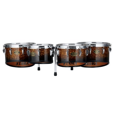 Tama B0234TLMCF 10/12/13/14 Fieldstar Freedom Maple Marching Tenor Drum Large Quad Molten Caramel Fade