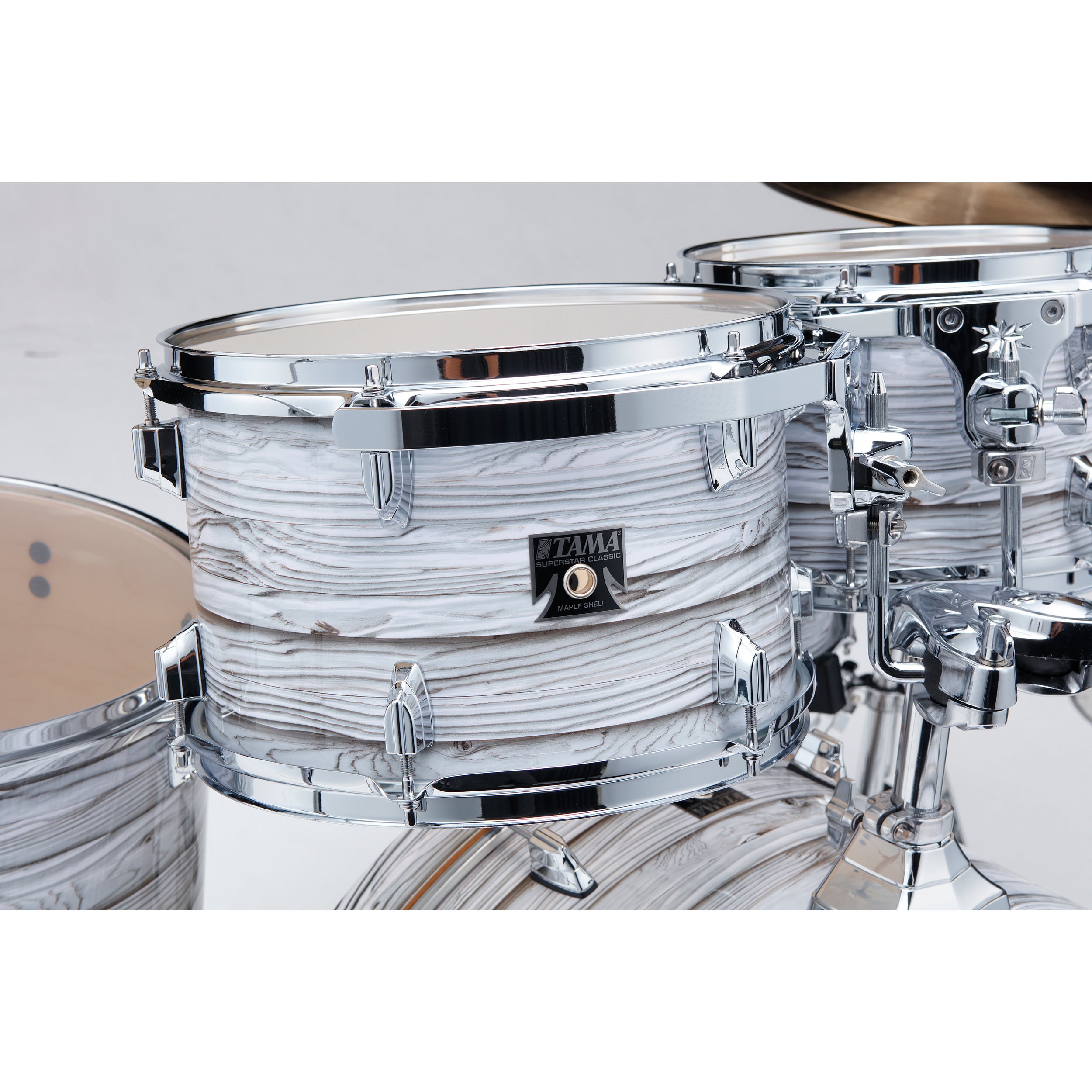 TAMA CK52KRS-ICA Superstar Classic 5-Piece Shell Pack with 22" Bass Drum with HB5W Hardware Pack - Ice Ash Wrap