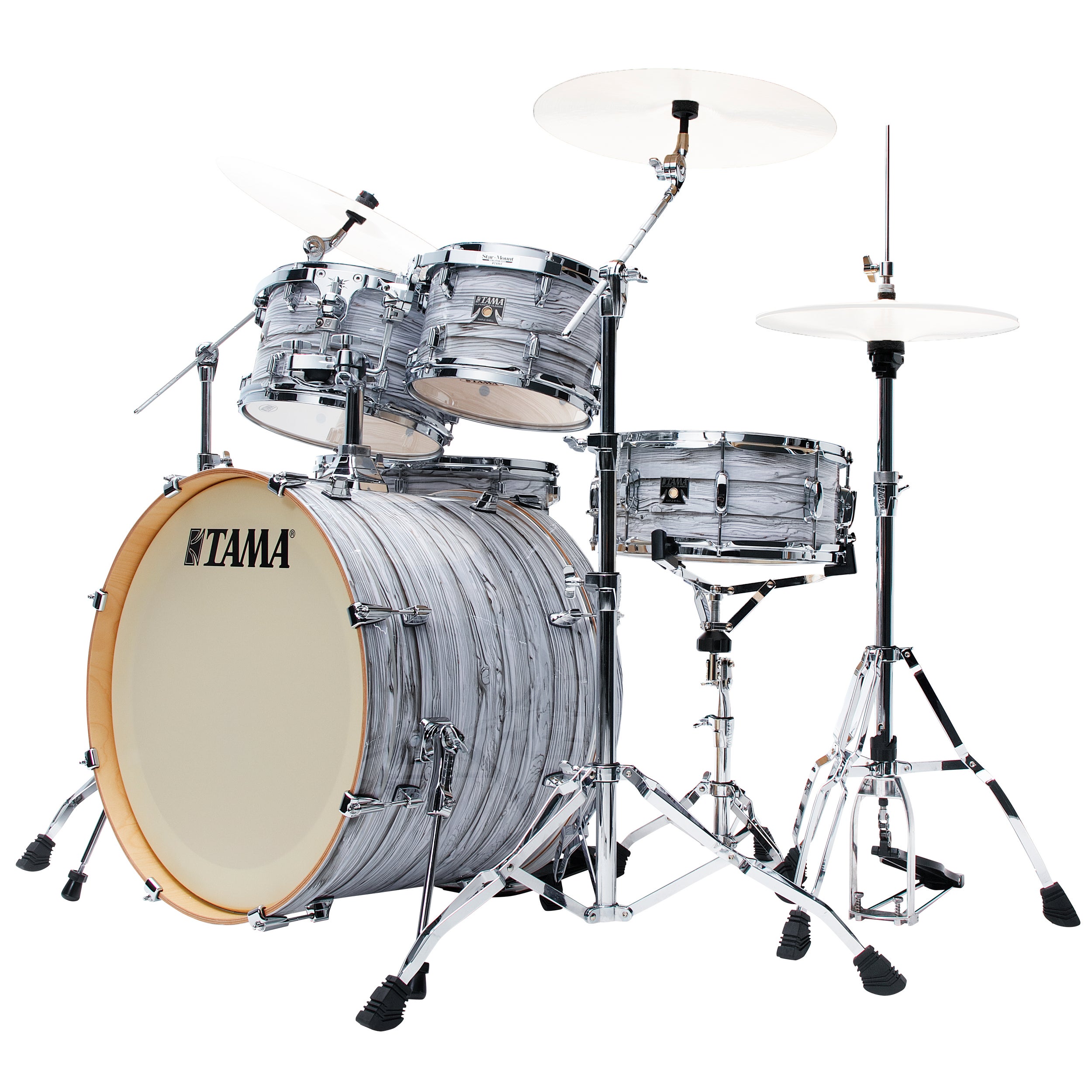 TAMA CK52KRS-ICA Superstar Classic 5-Piece Shell Pack with 22" Bass Drum with HB5W Hardware Pack - Ice Ash Wrap