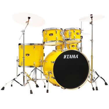 TAMA Imperialstar IP52H6W-ELY 5-piece Complete Drum Kit with 22" Bass Drum, 14" Snare Drum & Hardware - Electric Yellow