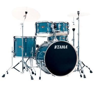 TAMA Imperialstar IP52H6W-HLB 5-piece Drum Kit with 22" Bass Drum, 14" Snare Drum & Hardware - Hairline Blue