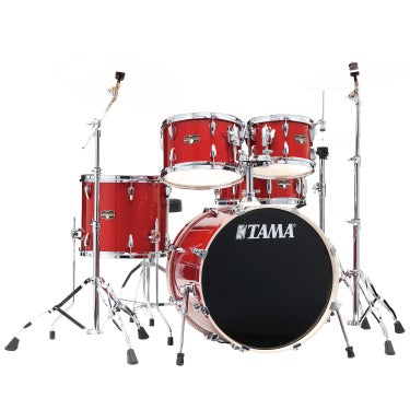 TAMA IP50H6W BRM Imperialstar 5-Piece Drum Kit with 20" Bass Drum, Hardware and Drum Throne - Burnt Red Mist
