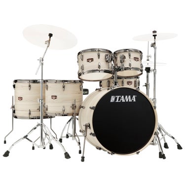 TAMA IP62H6WBN-WBW Imperialstar 6-Piece Drum Kit with 22" Bass Drum & Hardware - White Birch Wrap