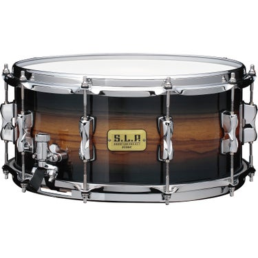 TAMA LBM1465Z-MZB S.L.P. Bubinga / Maple 14" x 6.5" Snare Drum - Midnight Zebrawood Burst