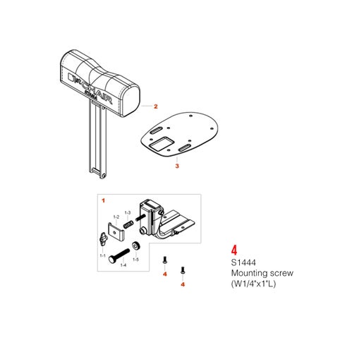 Tama S1444 Mounting Screw For 1st Chair Drum Throne Backrest (htb5
