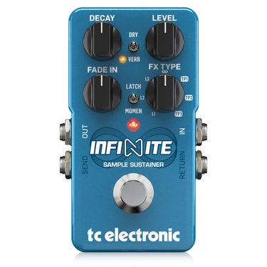 TC Electronic Infinite Sample Sustainer Pedal for Guitar with TonePrint Support, Analog-dry-through Signal Path, and Reverb/Modulation