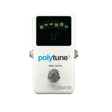 T.C Electronics POLYTUNE3 LED Polyphonic Tuner Pedal w/Built-In BONAFIDE BUFFER White