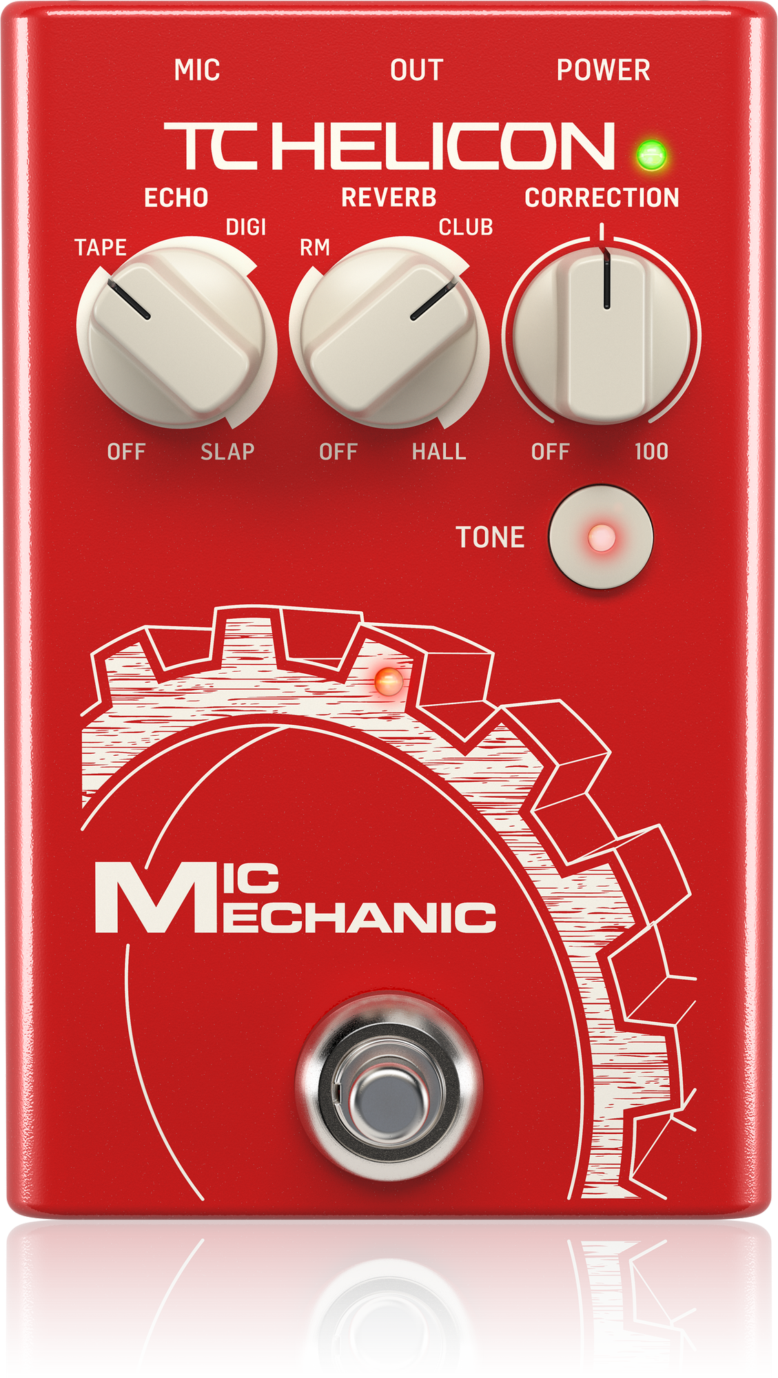 TC Helicon Voicetone E1 Echo and Tap Delay Vocal Pedal | Music Works