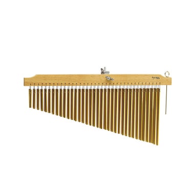 Tycoon Percussion TIM72GN 72 Gold Chimes With Natural Finish Wood