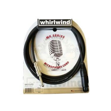 Whirlwind MK310P2 Microphone Cable 10ft, XLR Female to 1/4 Jack