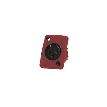 Whirlwind WC3FQRD - Female XLR Panel Mount Red