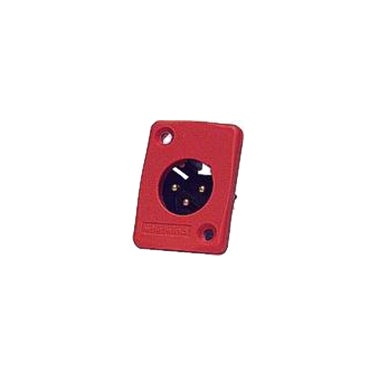 Whirlwind WC3MQRD - Male XLR Panel Mount Red
