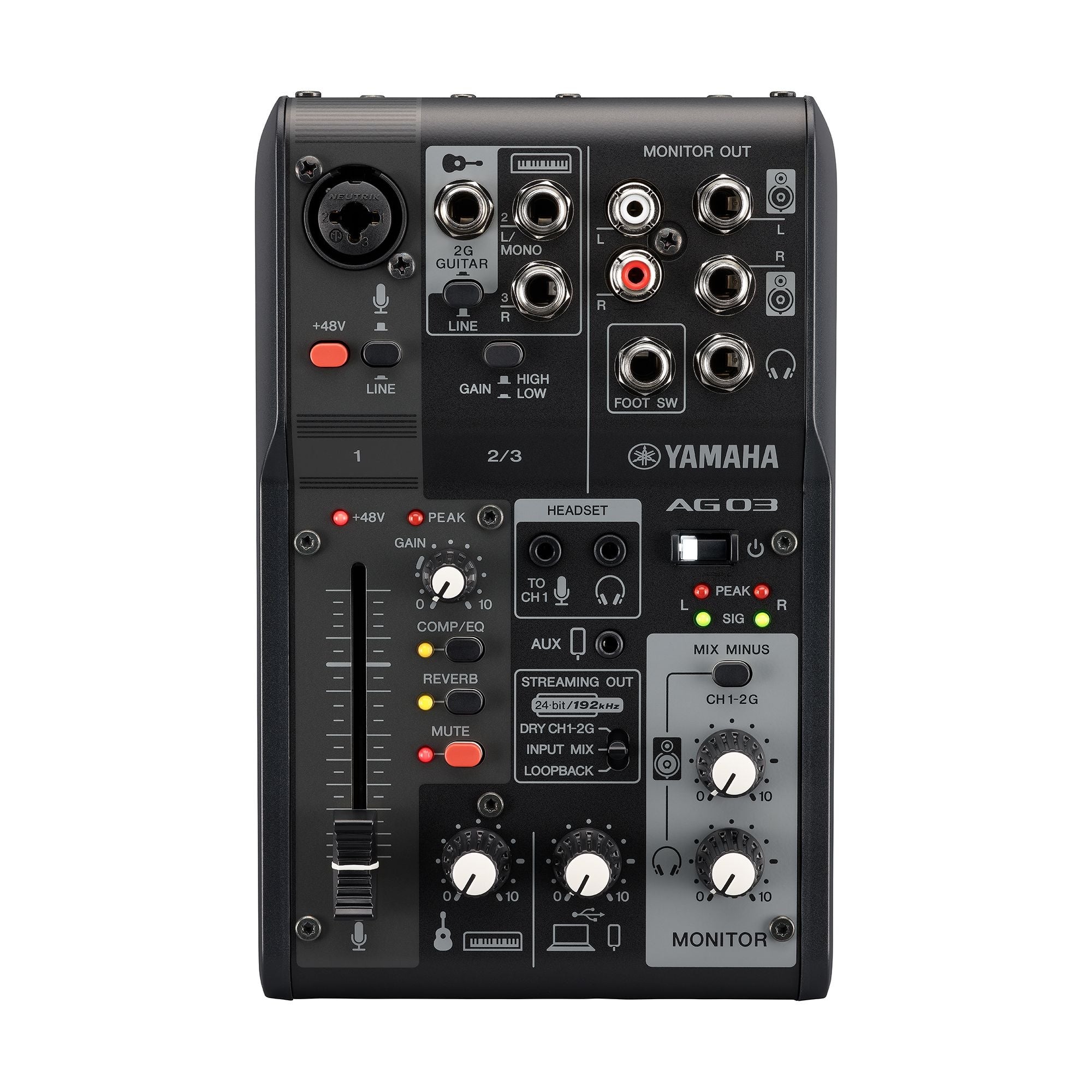 Yamaha Ag03 Mk2 3-channel Mixer And Usb Audio Interface With