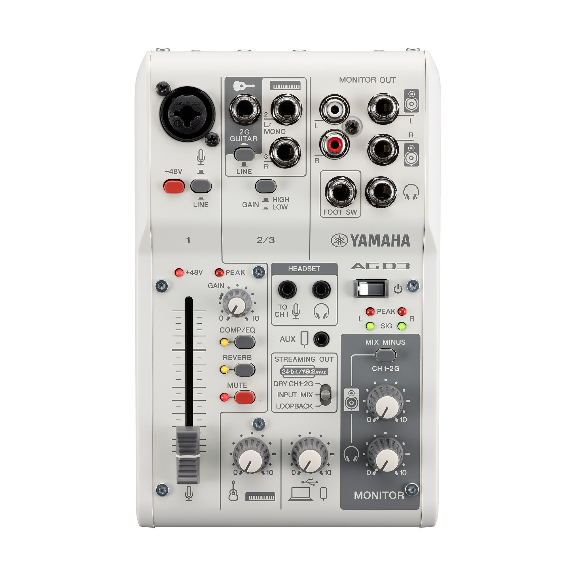 YAMAHA　AG03　MK2 Yamaha AG03 Mk2 3-channel Mixer and USB Audio Interface with 24