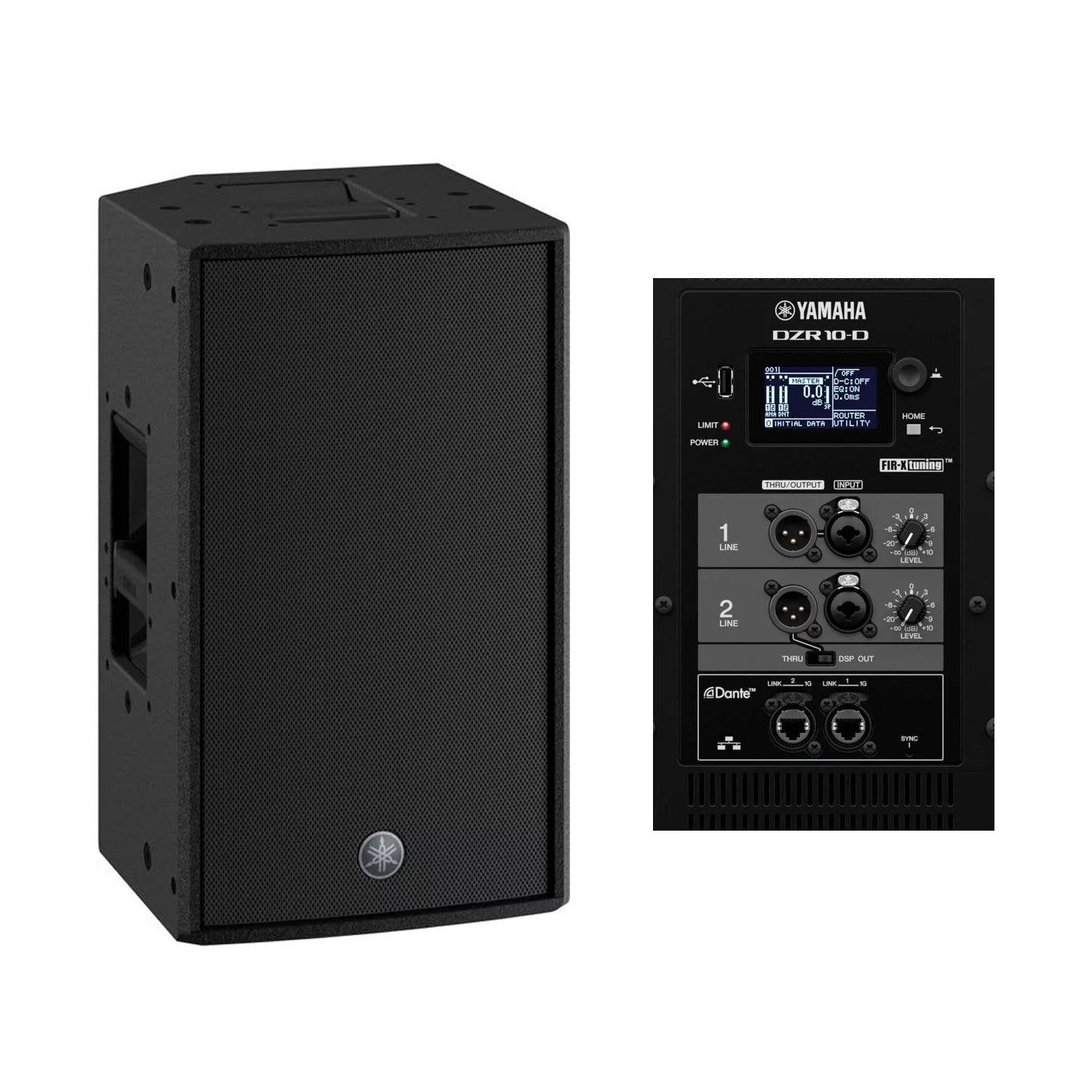 Yamaha DZR10 D 2000W 10 inch Powered Speaker with Dante Music Works