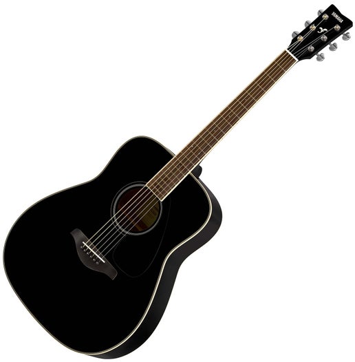 Yamaha FG820 BL Solid Top Acoustic Guitar, Black | Music Works