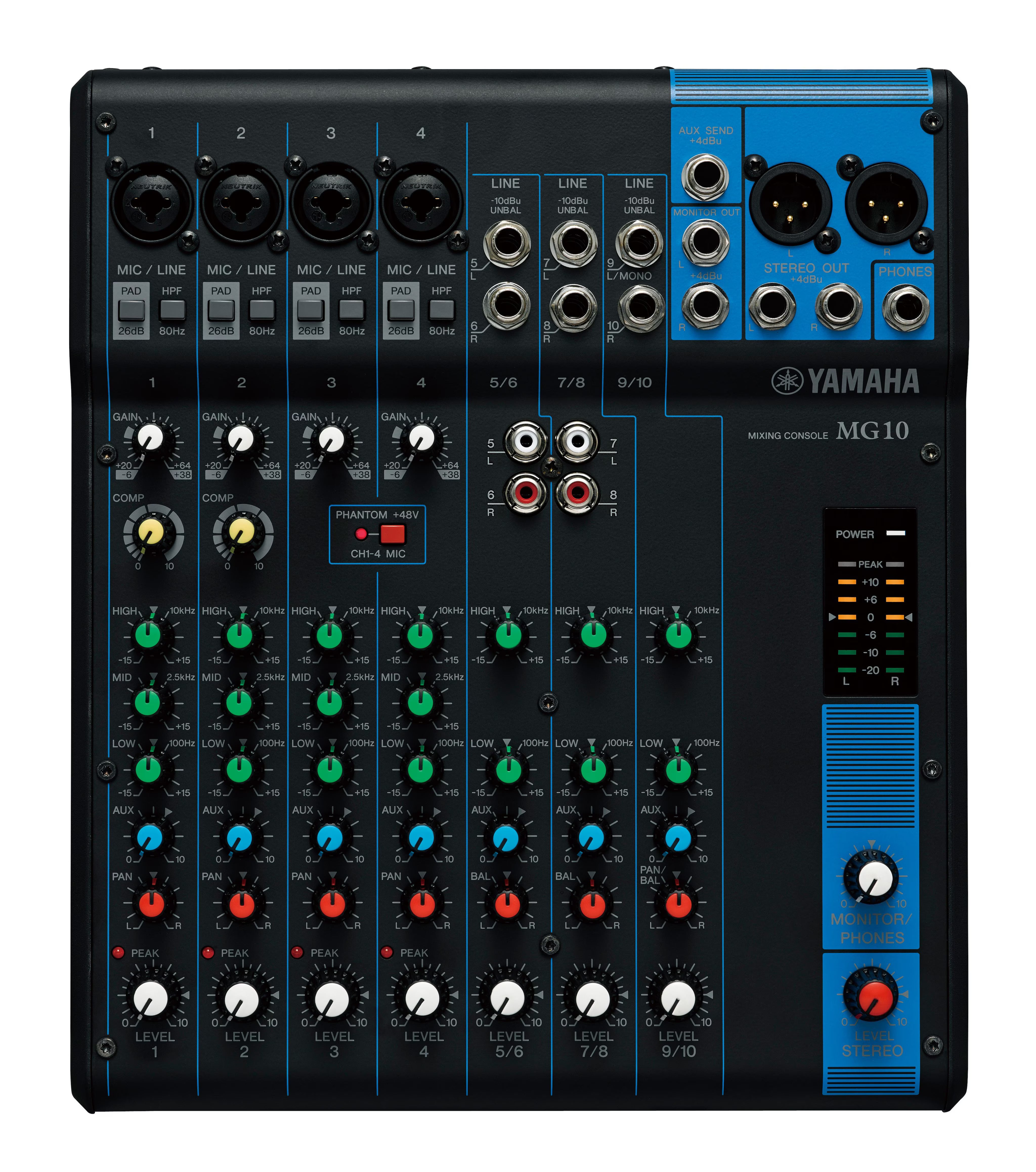 Yamaha MG10XU 10-channel Mixer with USB and FX | Music Works