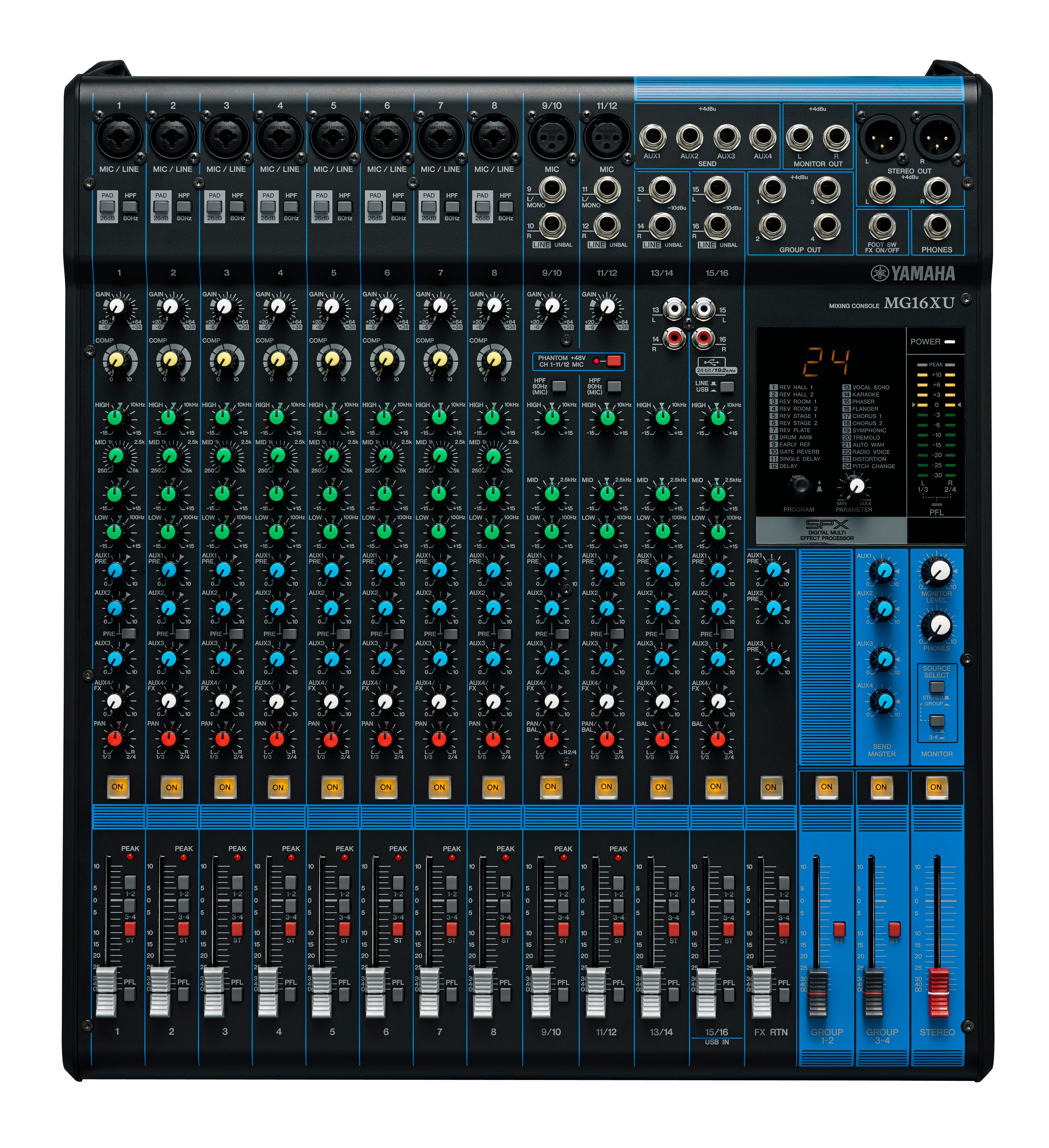 Yamaha MG16 16 Channel Analog Mixer D-Pre Inputs | Music Works