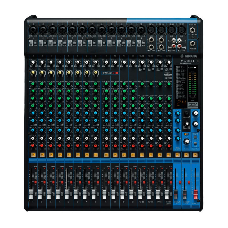Yamaha MG20-XU 20 Channel Mixer D-Pre Inputs w/FX And USB | Music