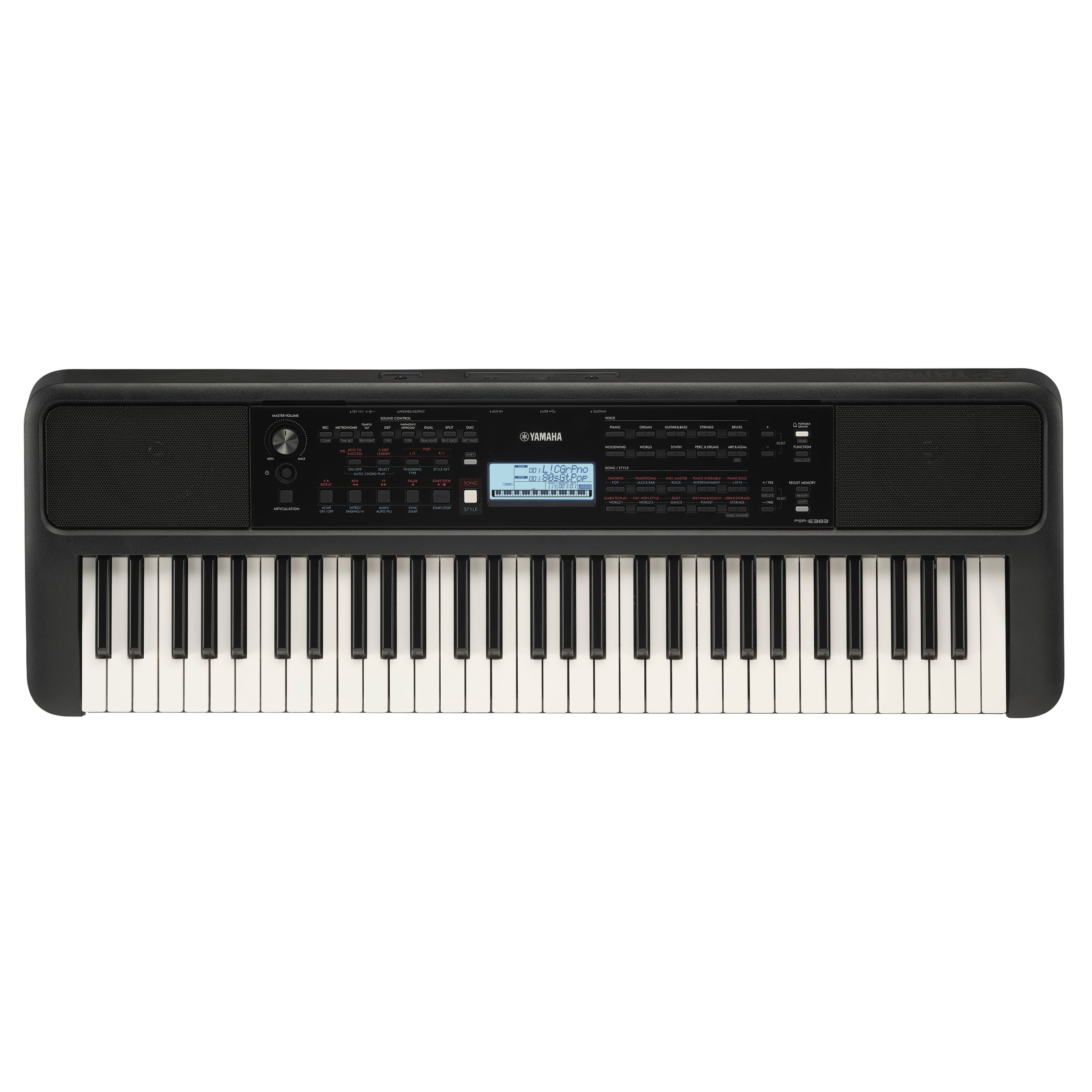Yamaha PSR-E383 61-Key Touch Sensitive Portable Keyboard