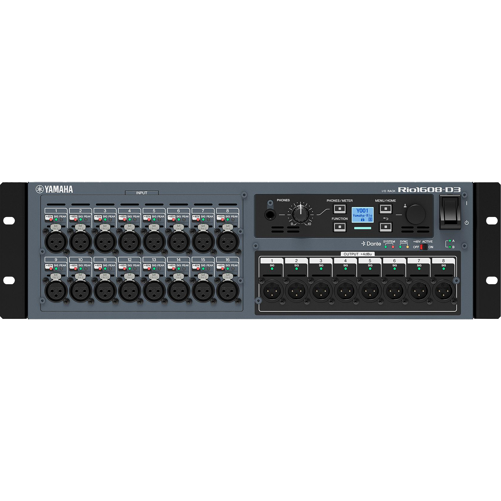 Yamaha Rio1608-D3 16-input/8-output Dante Stage Box | Music Works