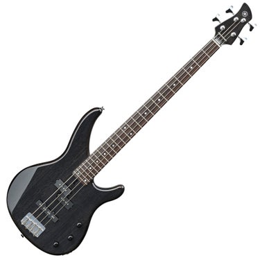 Yamaha TRBX174EW 4-String Bass Guitar - Translucent Black with Exotic Wood Top